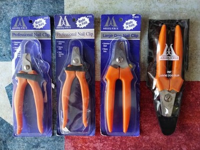 FOUR PAIR OF MILLERS FORGE DOG NAIL CLIPPERS TWO SMALL TWO LARGE USED