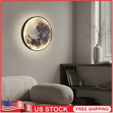 LED Moon Dimmable Wall Sconce Light Luxury Indoor Living Room Bedroom Lamp
