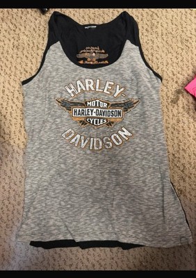 Harley-Davidson Sleeveless Tank Top Gray Black M / L