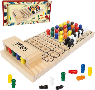 Code Breaker Board Game - Wooden Strategy Game of Codemaker Vs. Codebrea