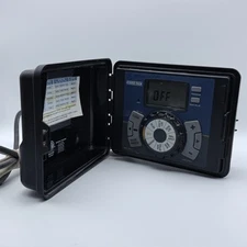 Hydro-Rain HRC 100-C 6 Station  Sprinkler Controller Timer Indoor/Outdoor Works