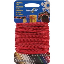 6 Pack - Needloft Novelty Craft Cord 20yd-Metallic Red - 550-55003