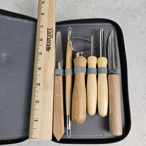Clay Modeling and Shaping Kit 40 Piece Tool Kit with Case EUC - Picture 20 of 24