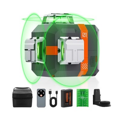 Laser Level 360 Self Leveling 12-Line 3D Green Laser Level with High Accuracy...
