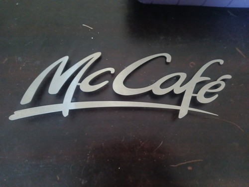 McDonald’s McCafe Rare Vintage Metal Wall Sign Advertising Display Collectible