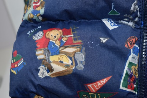 NWT Ralph Lauren Sz 5 Boys Navy Bear Duck Down Hood Zip Jacket Pony Pockets Logo - Picture 15 of 17