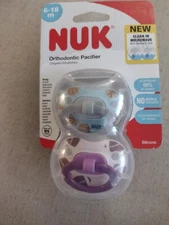 NUK Orthodontic Pacifier 2 pack Football  Basketball 6-18 month BOY New sealed