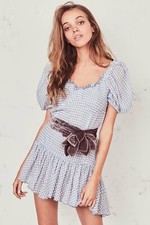 NWT Loveshackfancy Catalina Dress, Caspian Blue, Size 2 (Belts not included)