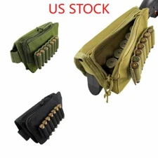 Tactical Buttstock Cheek Rest Ammo Pouch Shotgun Rifle Stock Holder US