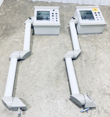 LOT OF 2 STRONGARM W/RITTAL CP 65430 ENCLOSURE & DOOR WITH CUTOUT; HANDLE STRIPS