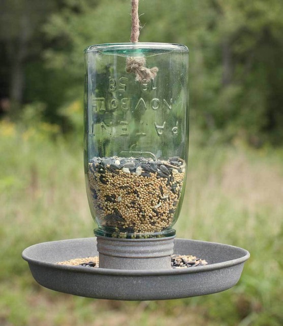 Rustic Hanging Mason Jar Bird Feeder For Sale Online Ebay