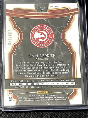 2019-20 Panini Select Cam Reddish White Prizm #139/149 Rookie RC