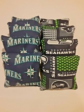 8 Cornhole Bag Set Corn Hole Seattle Seahawks and Mariners SM