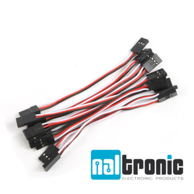10x 10cm Servokabel Stecker zu Stecker Male to Male Servo Graupner Futaba JR 147