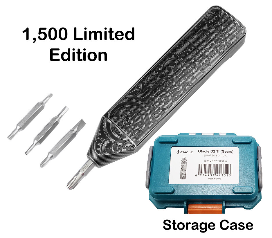 Olight Otacle D2 Ti Gears Multi-Bit Driver & Patch/Magnet Bundle
