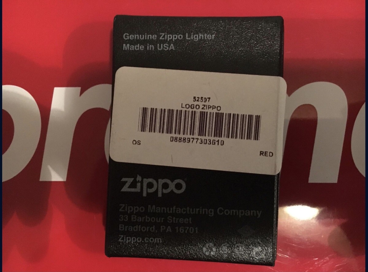 Supreme Logo Zippo Red Box Logo SS18 | eBay