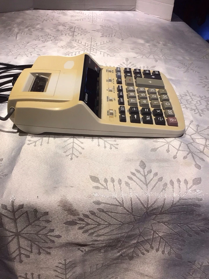 Canon P200-DH iii Office Calculator Adding Machine 2-Color Powered **TESTED** - Image 2 of 4