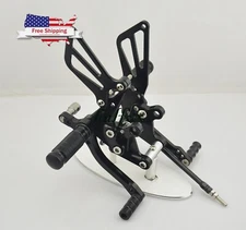 US Black Rearsets Footpegs Rearset For Suzuki Gsxr 600/750 00-05 GSXR1000 01-04