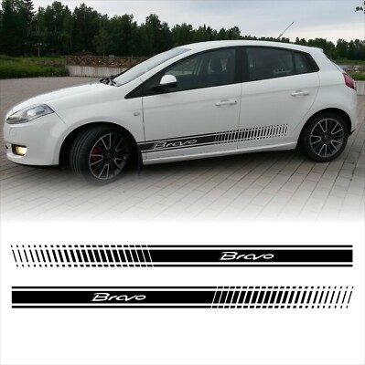 Seitenstreifen Klebebänder für Fiat Bravo Auto Tuning Sport Außen Auto und Zubehör