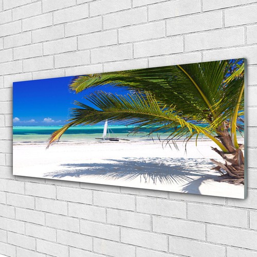 Tulup Tableau murale Impression sous verre 125x50 Route De Campagne