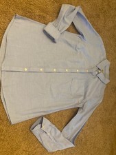 mens XS BASS blue dress shirt collared
