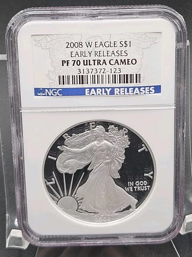 2008-W American 1oz .999 Silver Eagle | NGC PF70 Ultra Cameo Early Releases
