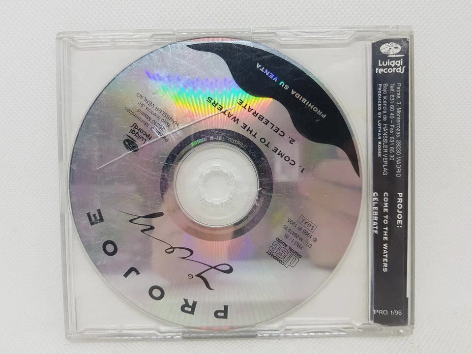 ProJoe Joy Promo Maxi CD Come To The Waters Celebrate Luiggi Records Madrid - Bild 3 von 4