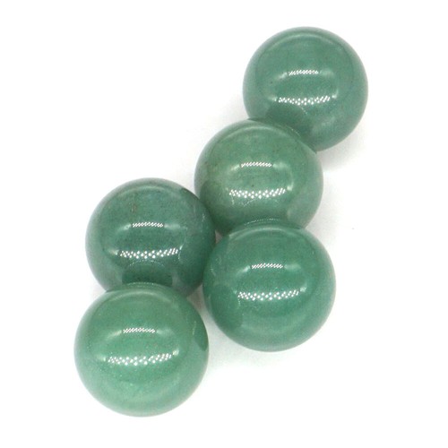 5PC (20MM) Natural Gemstone Green Aventurine Crystal Reiki Healing Sphere Ball - Picture 2 of 4