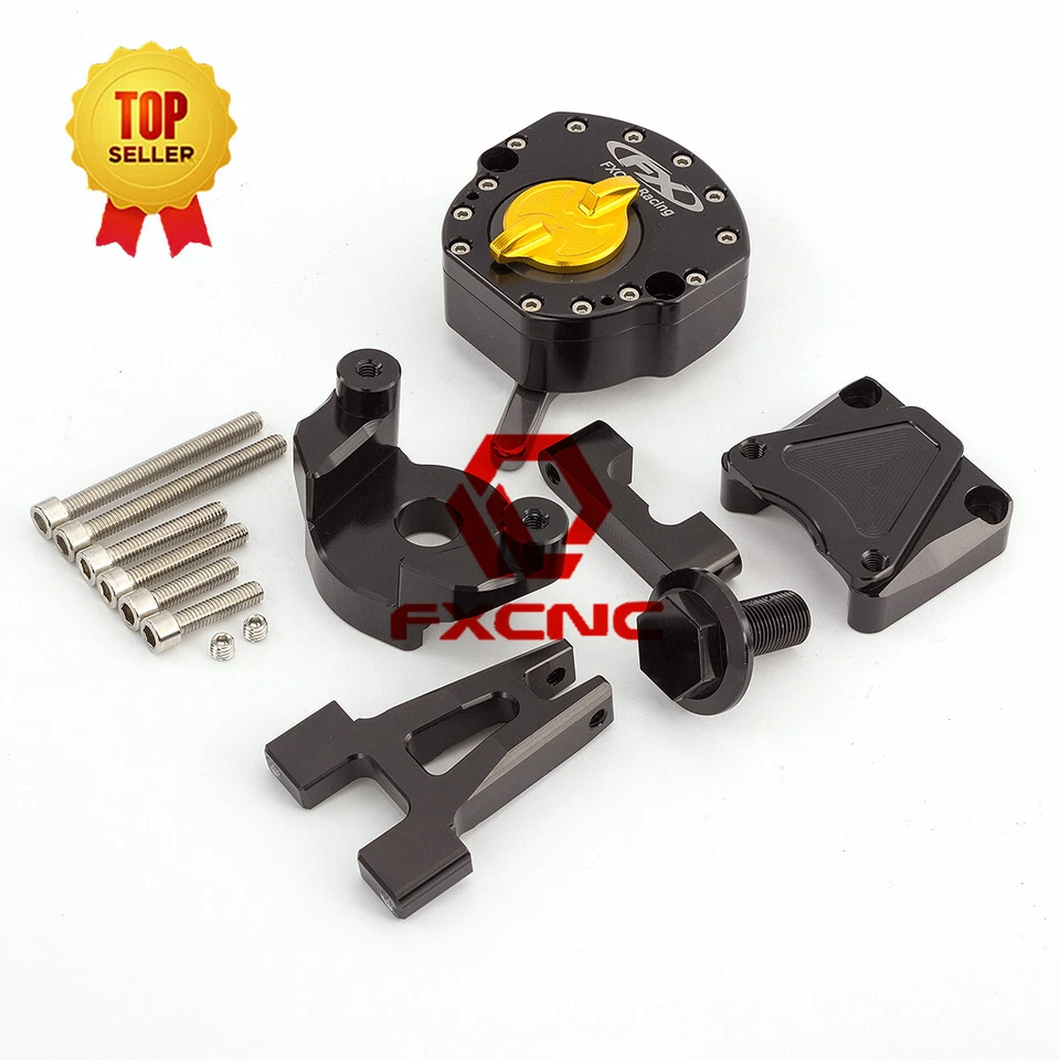 Estabilizador amortiguador de dirección con kit de montaje para Kawasaki 2008-2014 Ninja 250R 2009 10 Foto 4 de 4