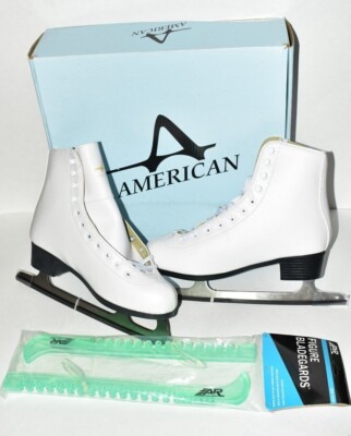 American White Tricot Lined Figure Ice Skates Womens Size US