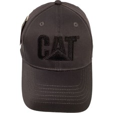 CAT Caterpillar Machinery Equipment Tonal Gray Pop Of Color Snapback Cap Hat 28