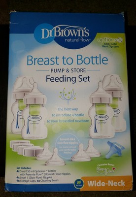 dr brown's breast to bottle feeding set