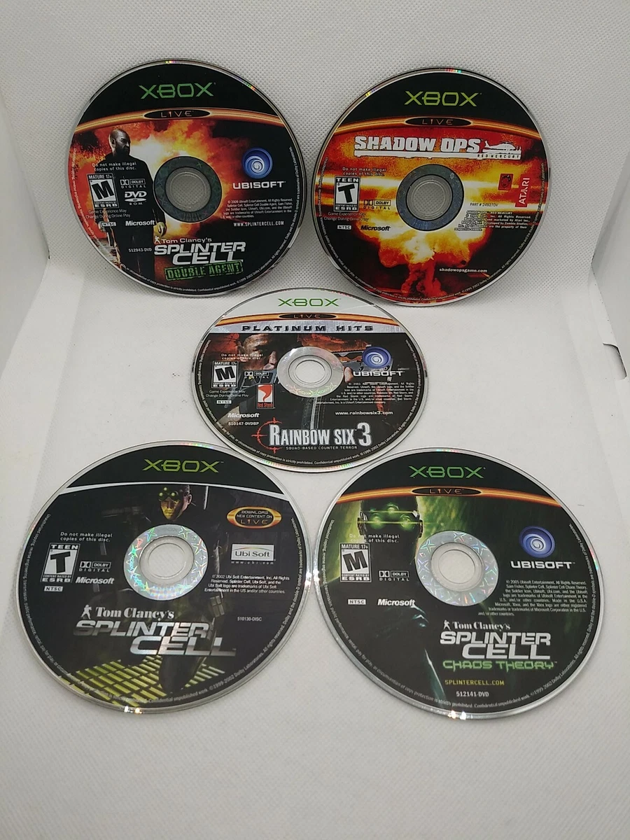 Splinter Cell Double Agent Rainbow Six 3 Shadow Ops Original Xbox.