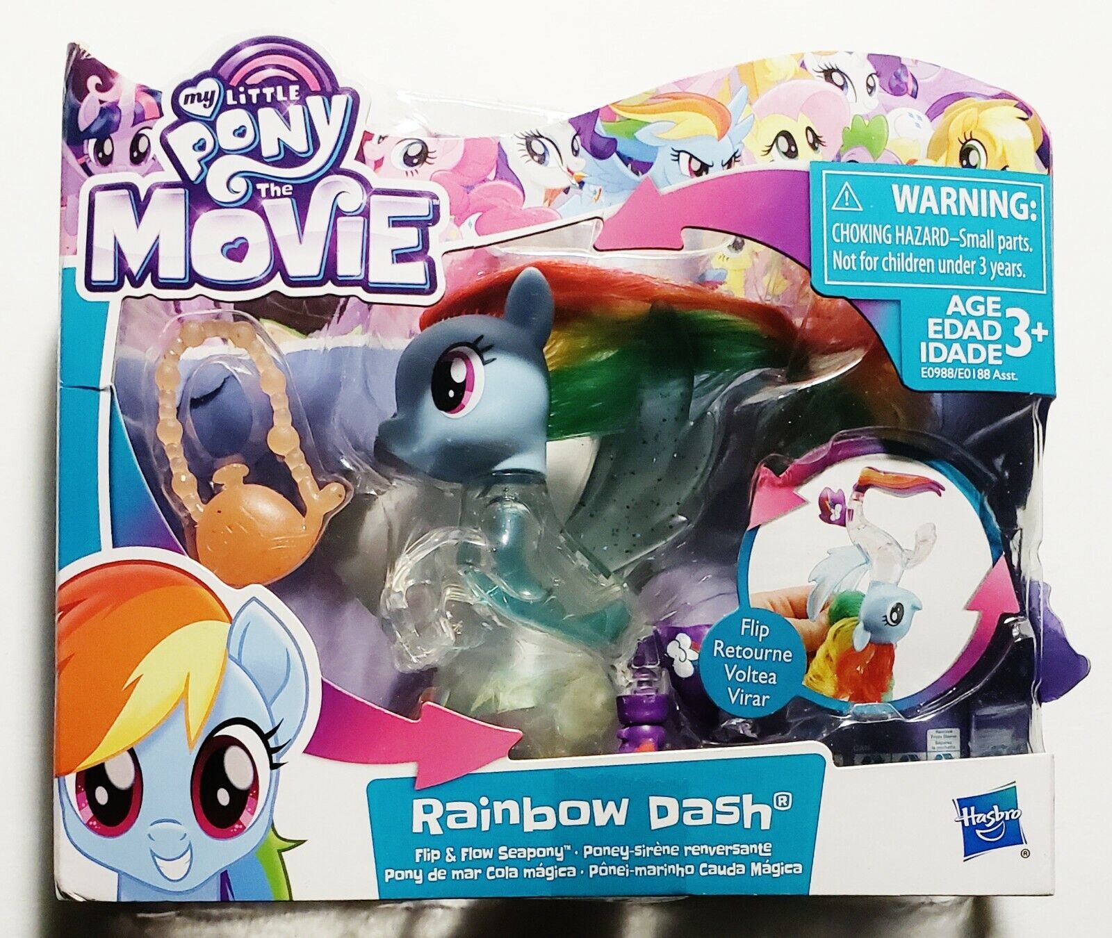 My Little Pony Rainbow Lights Water Float Seaponies - Rainbow Dash & F –  Aura In Pink Inc.