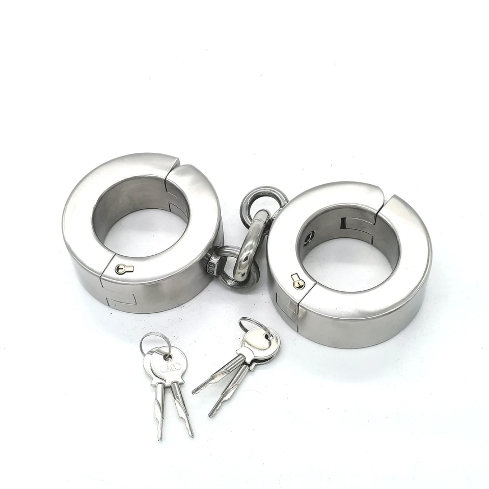 Fijación de tobillo esposas de acero inoxidable 100 % resistente tamaño personalizable de 6 cm Foto 4 de 4