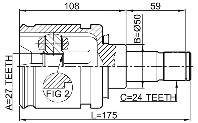 CV Joint ( ACA38 2AZFE ) For 2006 Toyota RAV4 (USA) - Image 2 of 3