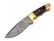 DAMASCUS STEEL CUSTOM HANDMADE TACTICAL HUNTING CAMP KNIFE COCOBOLO GRIP COVER