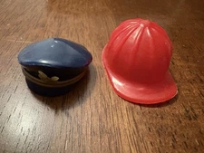 Liddle Kiddles Doll Replacement Hats - 2 - Red Cap + Military / Police Cap