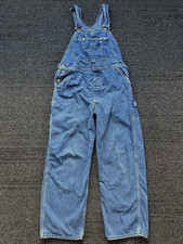 Vintage 70s Lee Denim Overalls 36x28 Union Made in USA Medium Wash Workwear