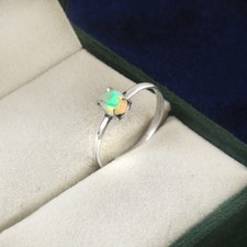 925 Sterling Silver Ethiopian Opal Gemstone Beautiful Handmade Woman Gift Ring