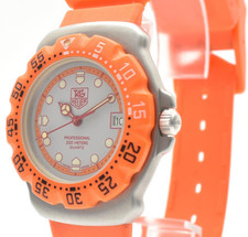 【Near MINT】 TAG Heuer Formula 1 373.513 Date Orange Quartz Men Watch From JAPAN