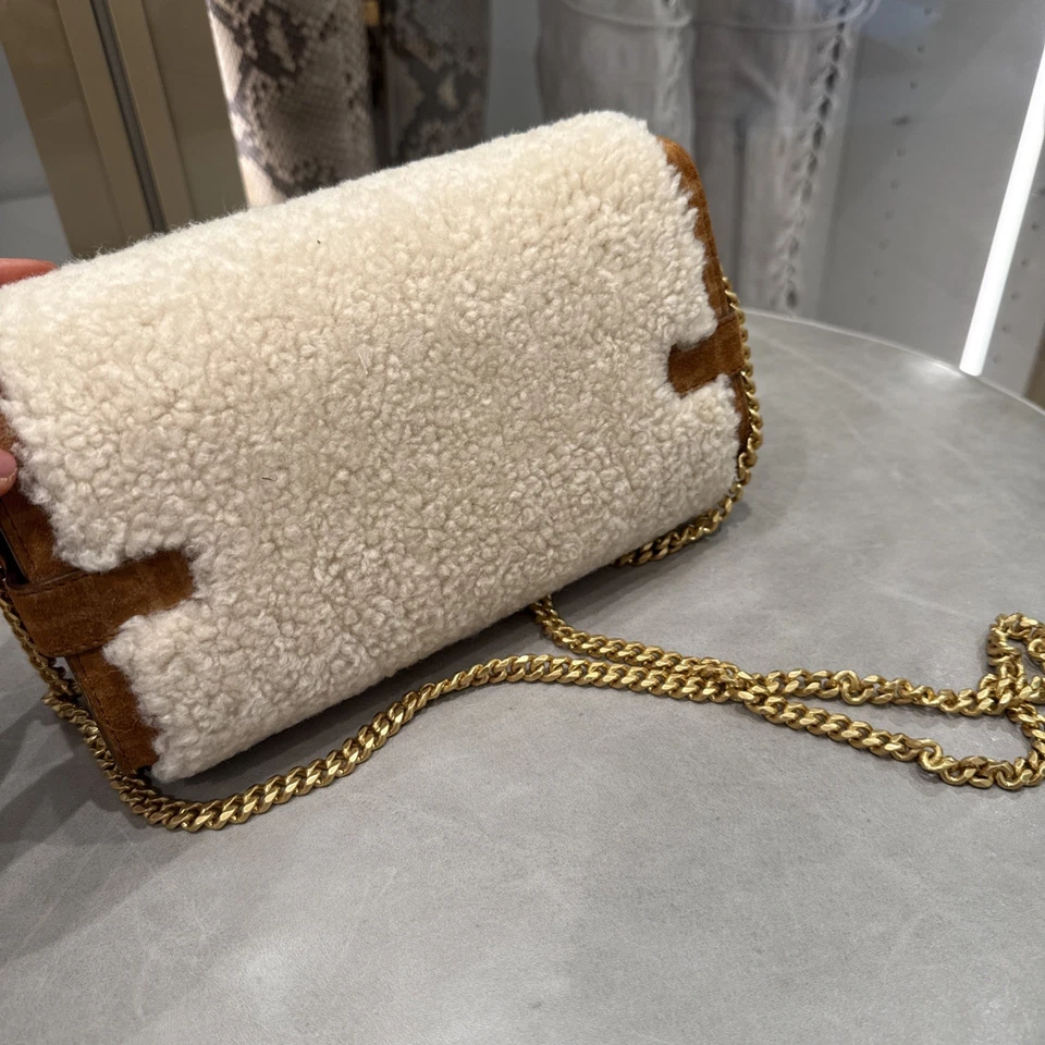 Bolso de Hombro Balmain B-Buzz 23 Cuero Gamuza de Oveja Recortado Monograma Cadena Foto 4 de 4