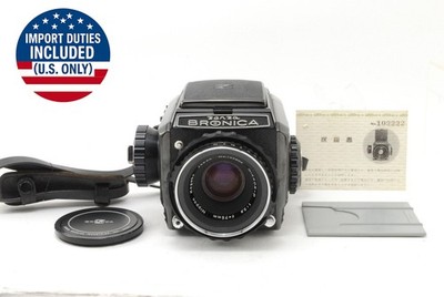 MINT】 Zenza Bronica S2 S2A Black Film Camera Nikkor P 75mm F2.8