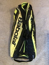 Babolat Pure Aero Pack Tennis Racket Large Bag Yellow Black Distress