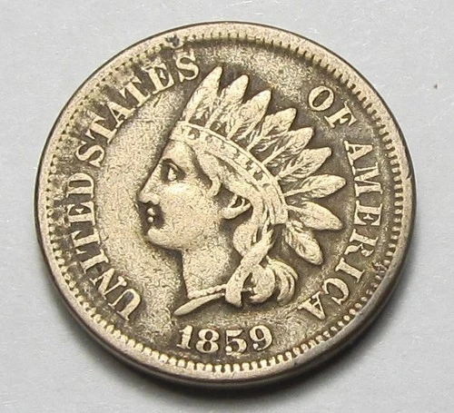 1859 INDIAN HEAD CENT,VISABLE LIBERTY, VERY NICE TOUGHER COIN!!!!(A1)