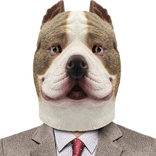 Partyhop Bully Dog Head Mask Pitbull Animal Latex Full Head Realistic Masks Fanc Partyhop Bully Dog Head Mask Pitbull Animal Latex Full Head Realistic Masks Fanc