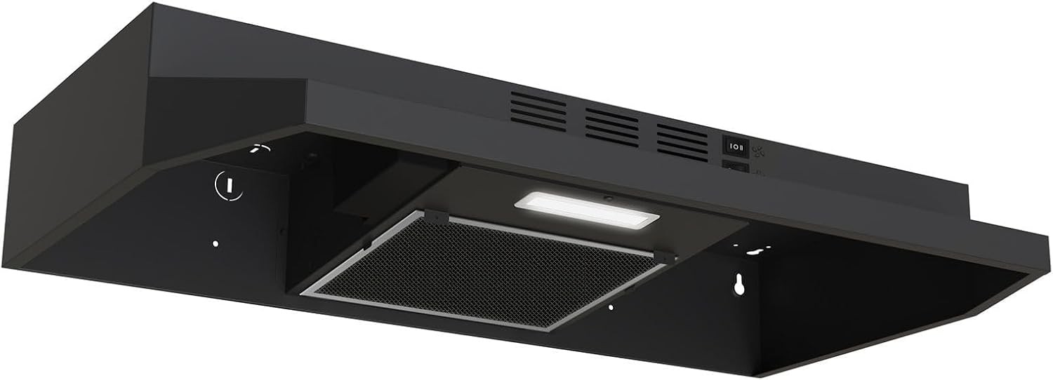 Campanas De Cocina Negro Acero Inoxidable 30 In Kitchen Exhaust Fan Hood