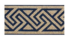 Gold Black Geometric Mosaic Border Tile: Handmade Luxury Wall Decor