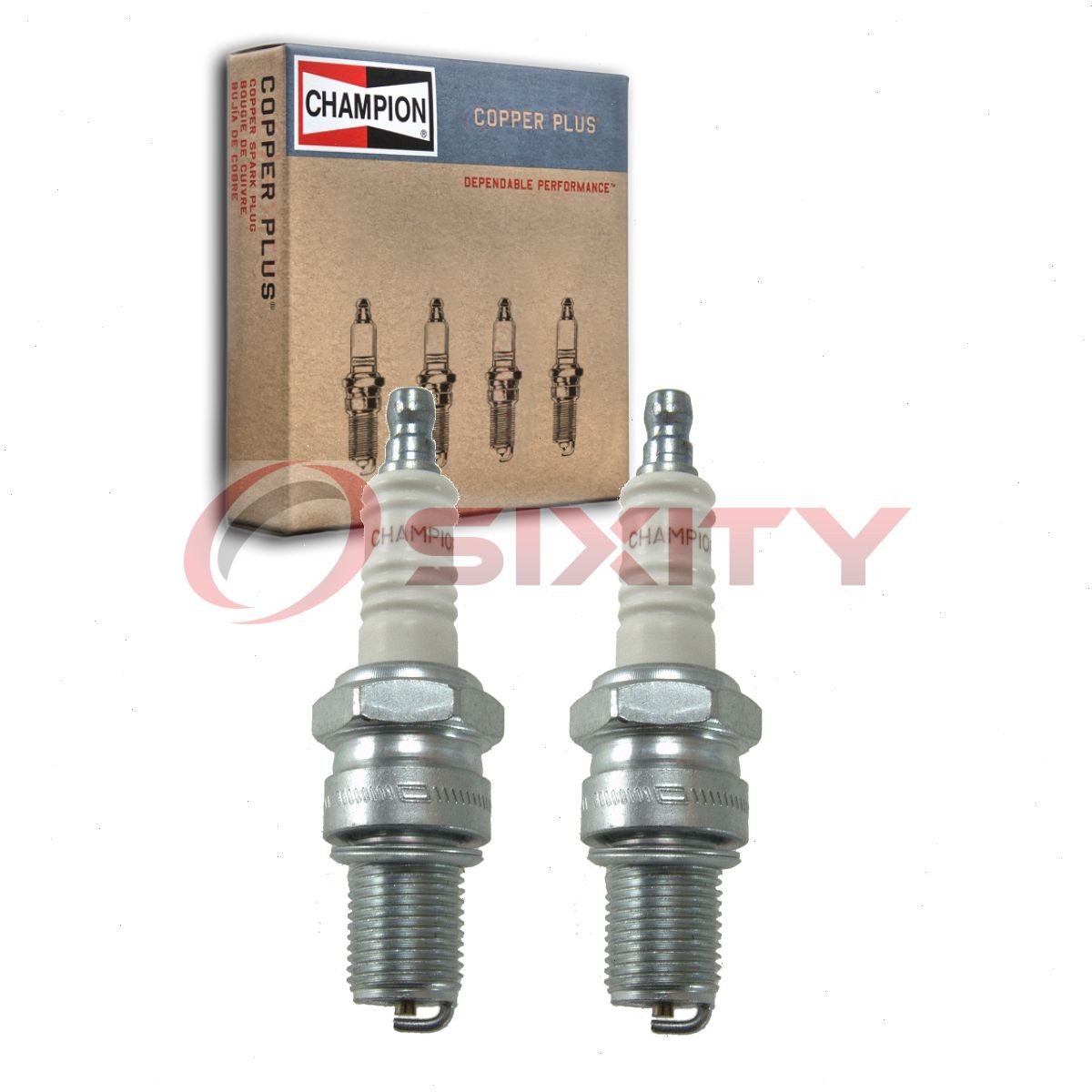2 pc Champion Copper Plus 805C Spark Plugs for N2C 2611 Ignition Wire vx
