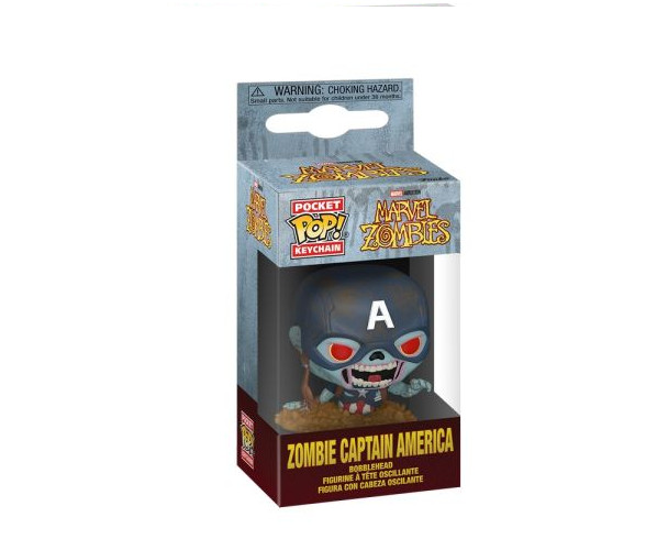 Funko Pocket Marvel Zombies - Брелок ДЛЯ ключей С ИЗОБРАЖЕНИЕМ Капитана Америки-зомби В РУКЕ